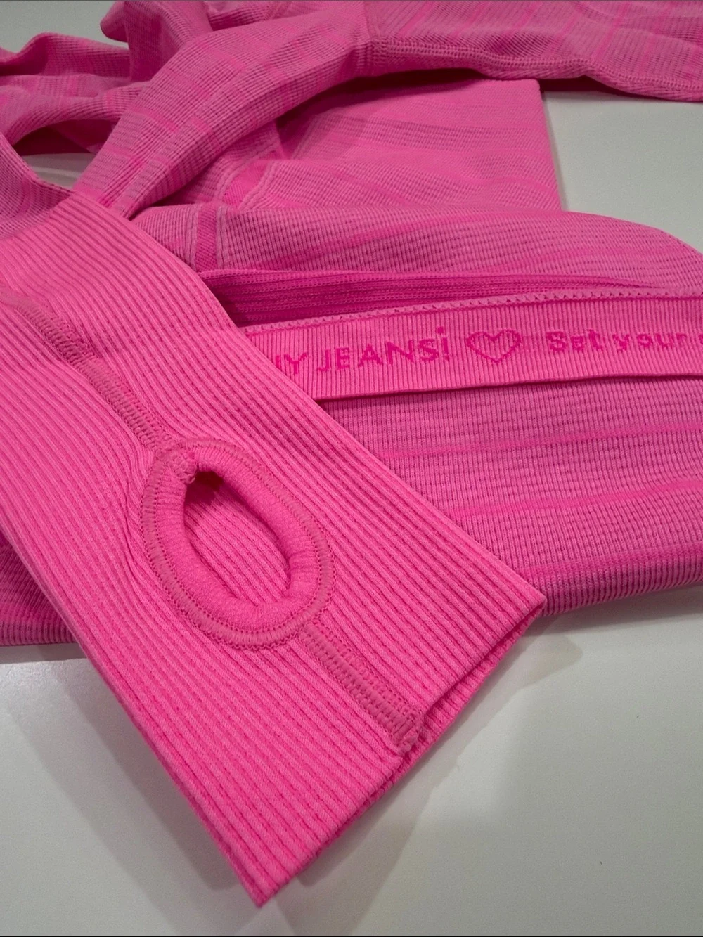 lululemon athletica Vibrant Pink Seamless Crew Neck Top